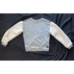 Sam Edelman Crew Neck Fleece With Faux Fur Sleeves